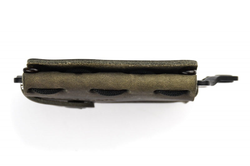 Trayvax Element Wallet - Black Stainless Steel Frame / Steel Grey Leather ESC-006 - Northwest Knives