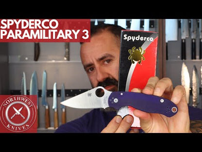 Spyderco Paramilitary 3 - Blue G10 / Satin S110V Blade - C223GPDBL