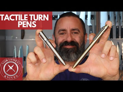 Tactile Turn Bolt Action Mini Pen - Titanium Handle / Titanium Clip