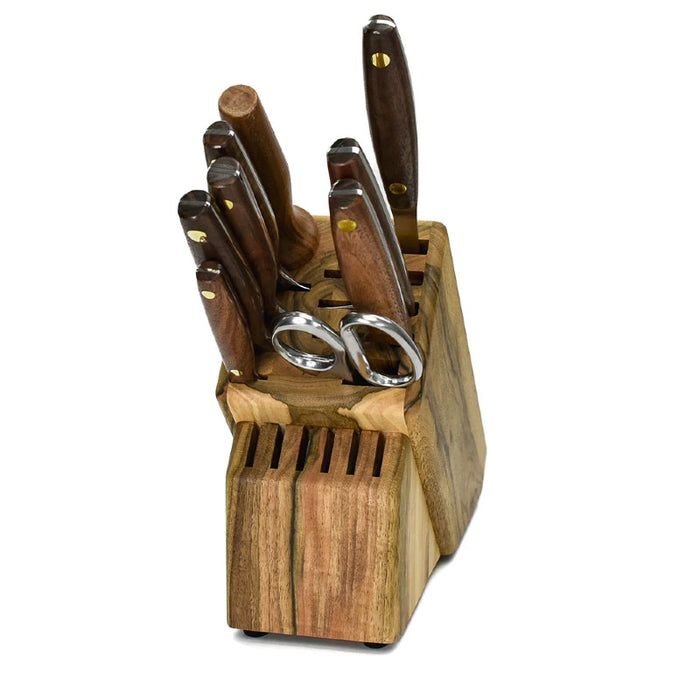 Lamson Cutlery Vintage Series - 10pc Cutlery Set with Walnut Block - Made in USA