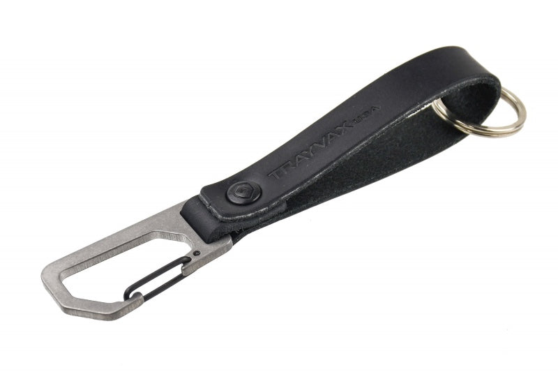Stealth Black Leather  For Trayvax Keyton Keychain | Northwest Knives