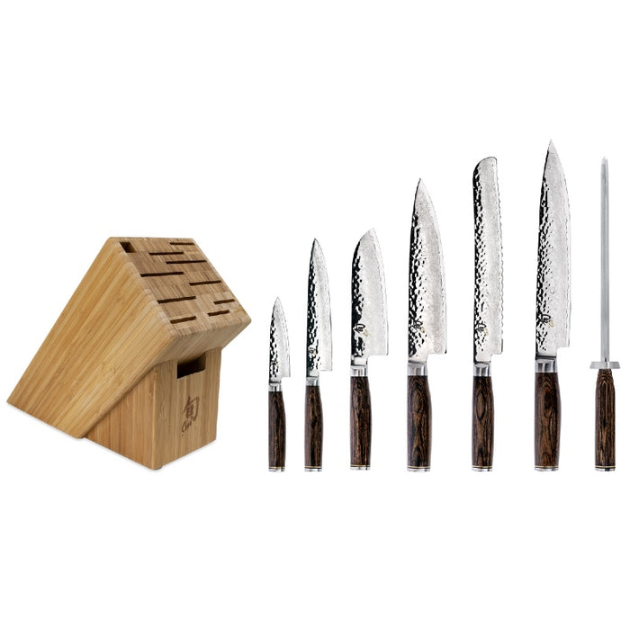 Shun Premier - 8pc Professional Block Set - 69 Layered Damscus - Made in Seki City, Japan